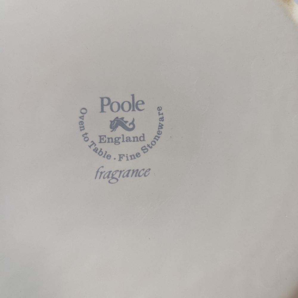 Rare Poole England Stoneware discontinued Fragrance Design Souffle Dish - Picture 5 of 5